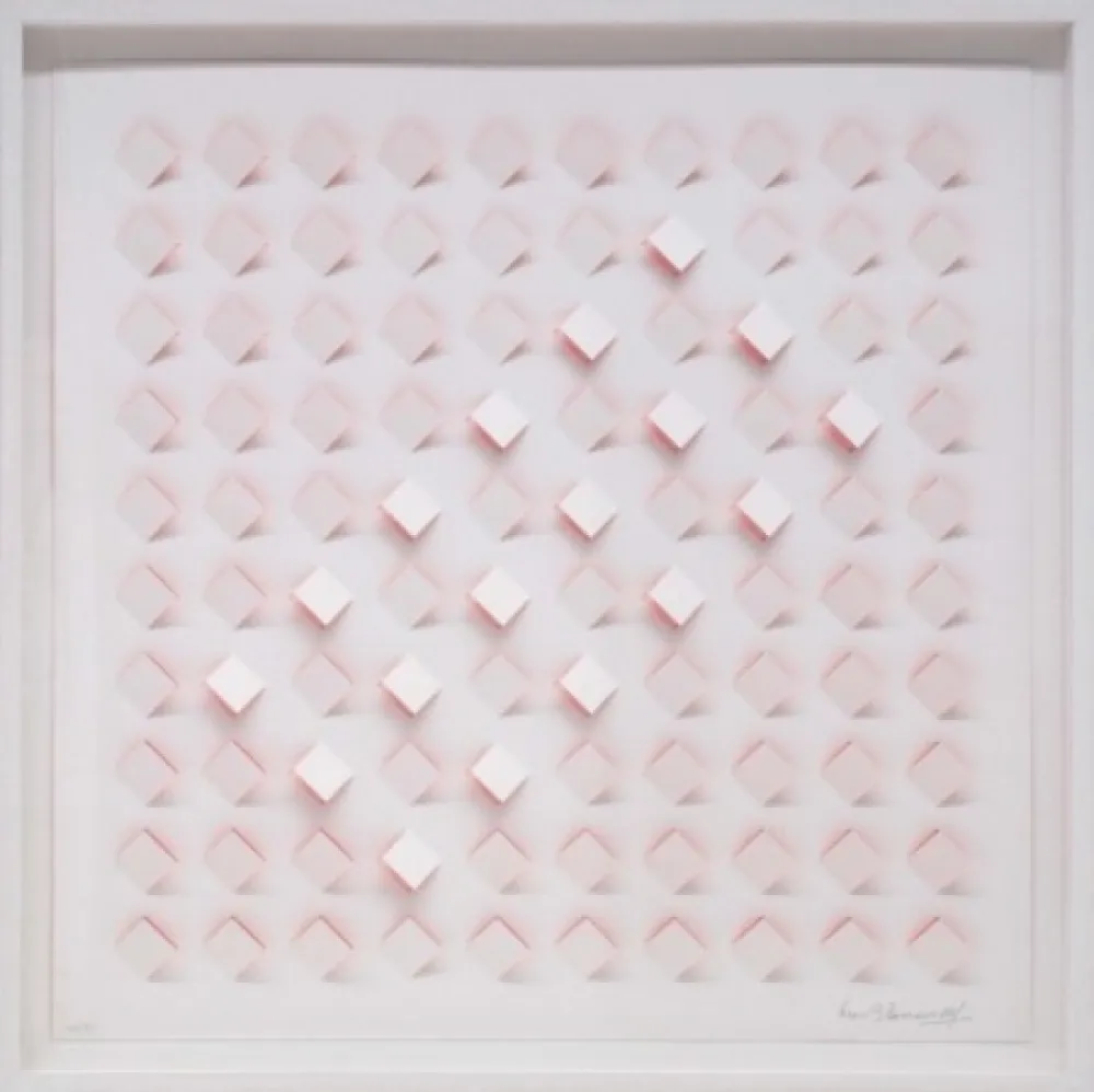 石版画 Tomasello - S/T 4 - Rosa