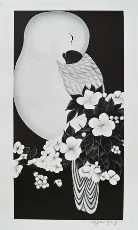 石版画 Tongzhengang - Oiseau 3