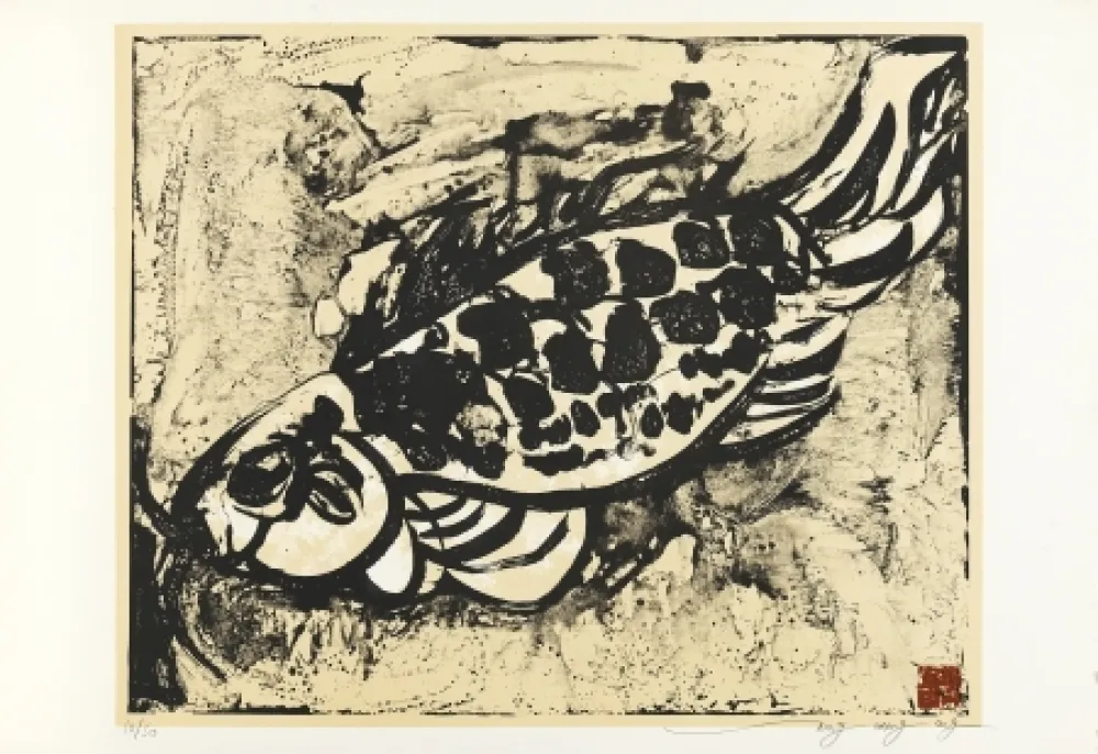 石版画 Tongzhengang - Poisson