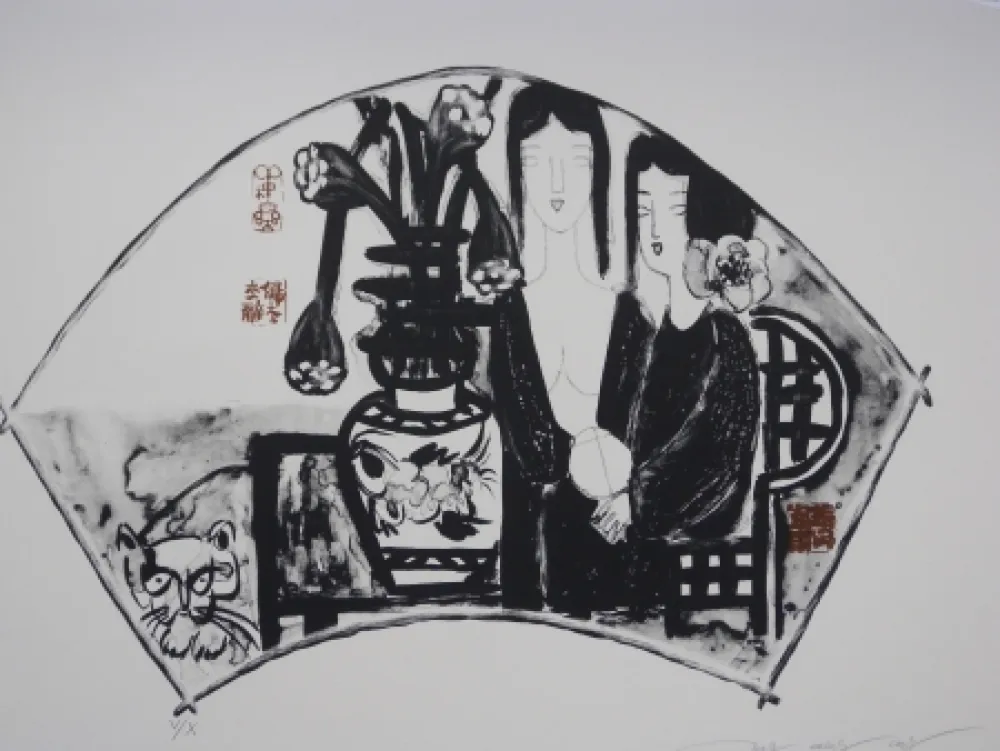 石版画 Tongzhengang - Sisters