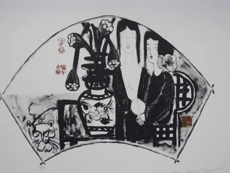 石版画 Tongzhengang - Sisters