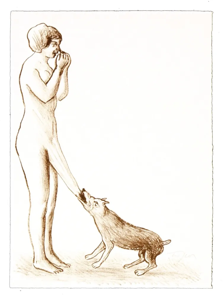 石版画 Topor - 2 Neuf Grâces