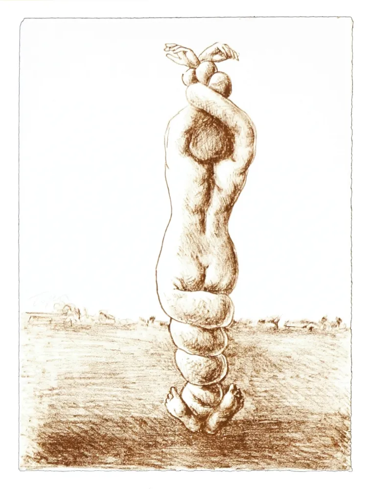 石版画 Topor - 3 Neuf Grâces