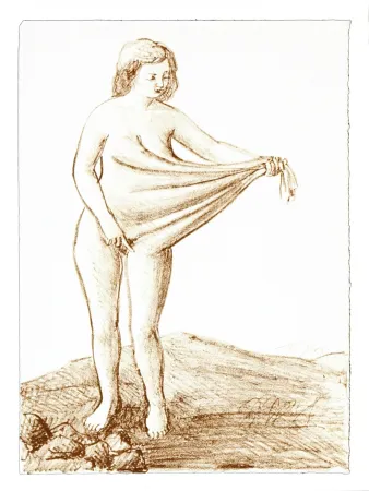 石版画 Topor - 4 Neuf Grâces