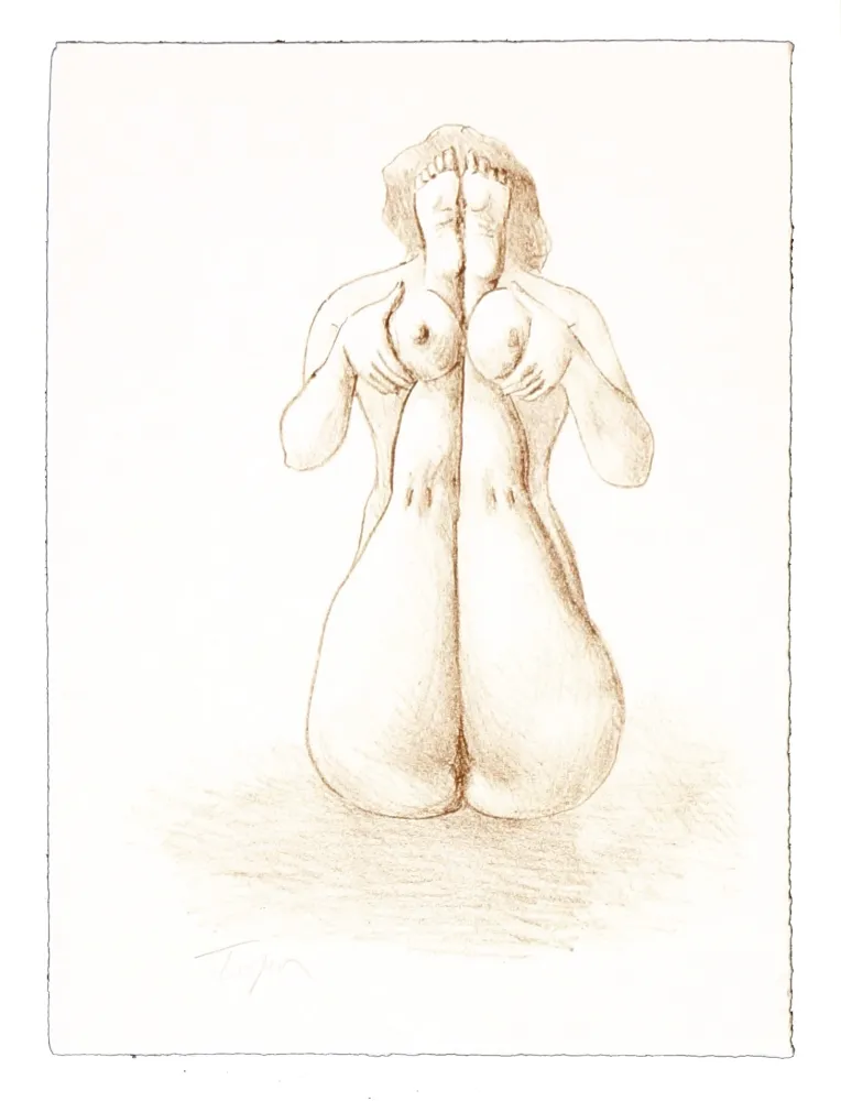 石版画 Topor - 7 Neuf Grâces