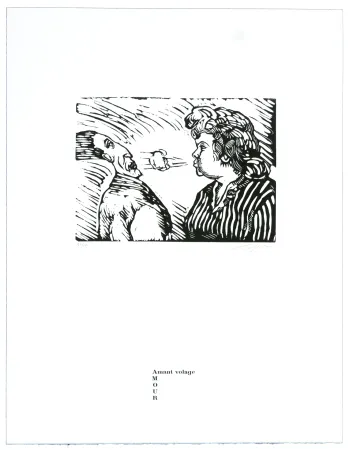 石版画 Topor - Amant volage