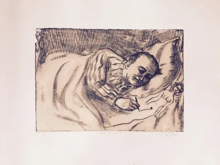 石版画 Topor - Autoportrait