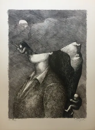 石版画 Topor - Ciel ouvert