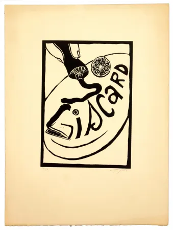 油毡版画 Topor - Giscard