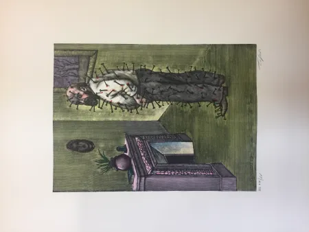 版画 Topor - Histoire d'un fou