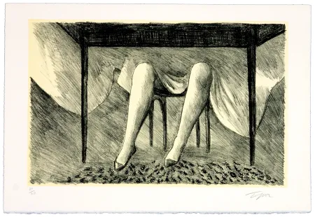 石版画 Topor - La couturière