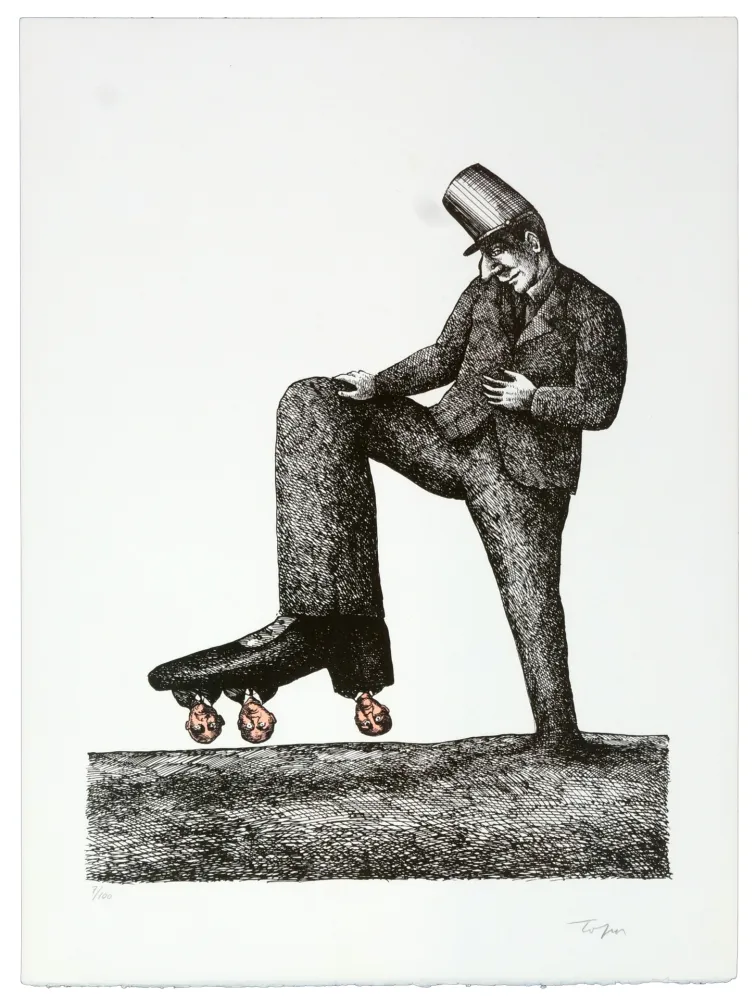 石版画 Topor - La semelle sainte