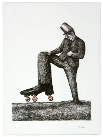 石版画 Topor - La semelle sainte