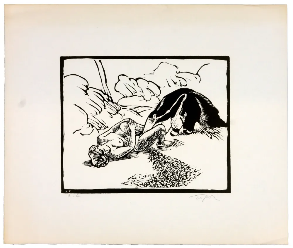 油毡版画 Topor - Le fourmillier