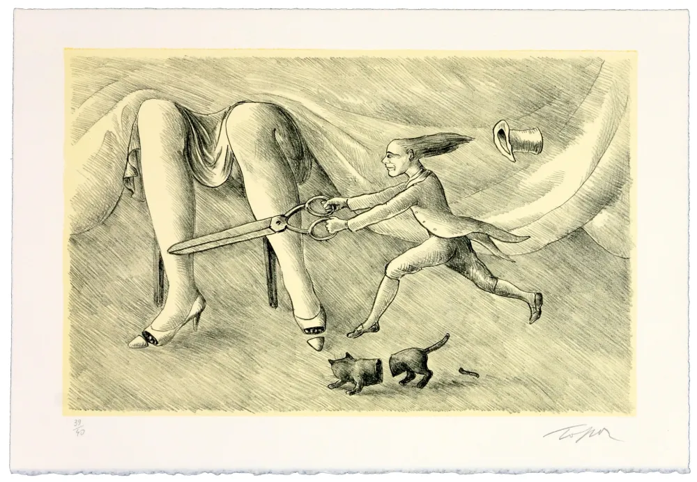 石版画 Topor - Le petit tailleur