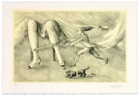 石版画 Topor - Le petit tailleur