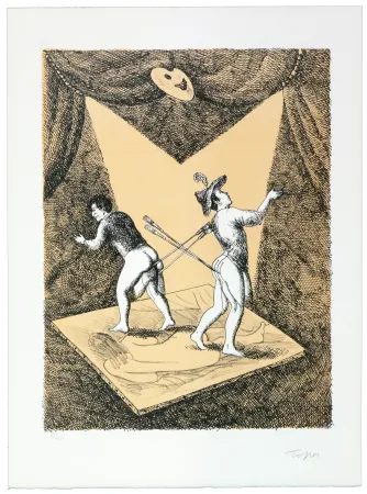 石版画 Topor - Les rois du pinceau