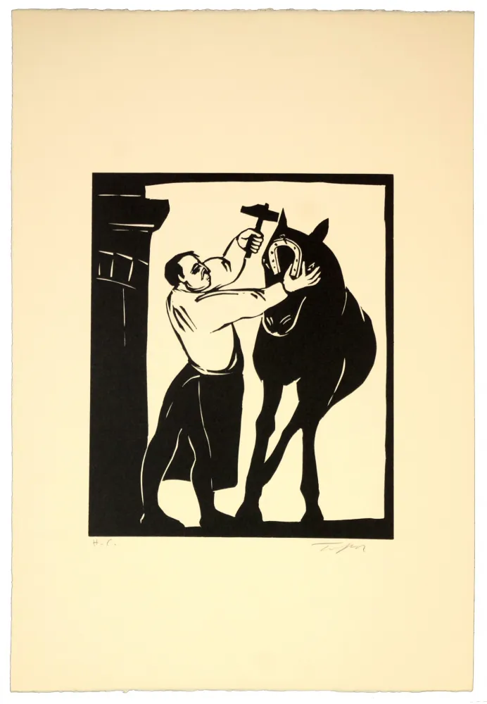 油毡版画 Topor - Maréchal nous voilà