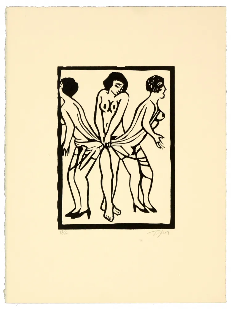 油毡版画 Topor - Marx sisters