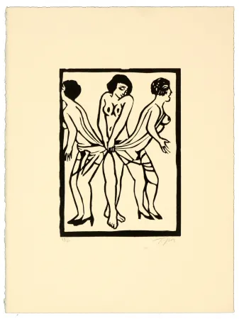 油毡版画 Topor - Marx sisters