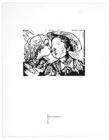油毡版画 Topor - Merci madame
