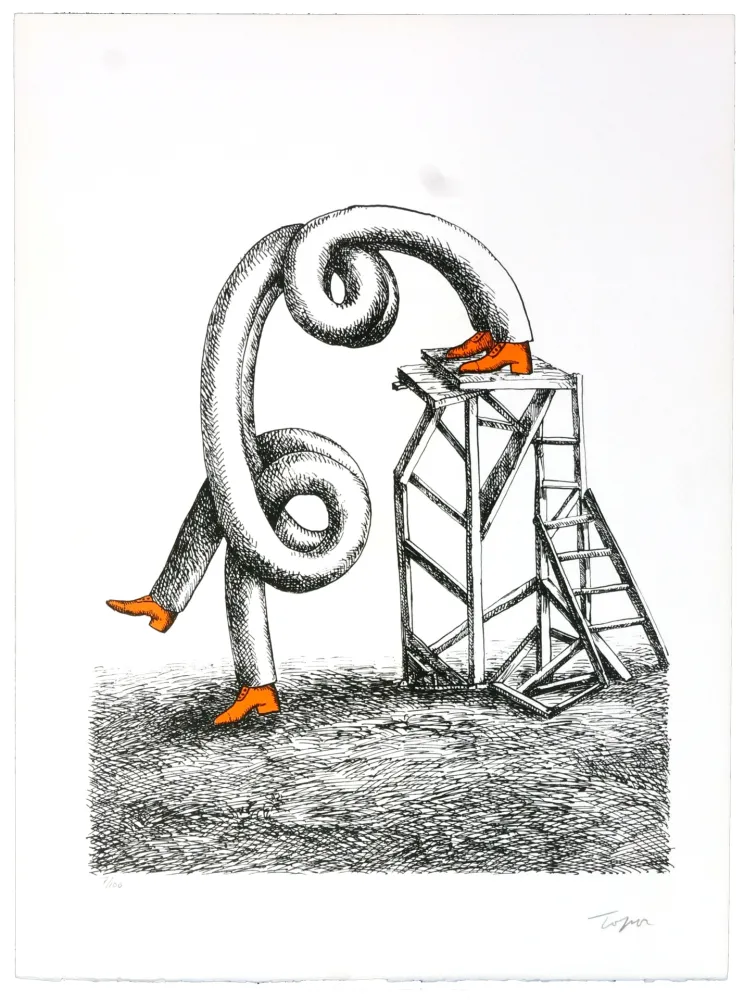 石版画 Topor - Salto Morale