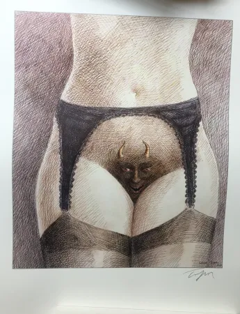 胶版印刷 Topor - Sans titre