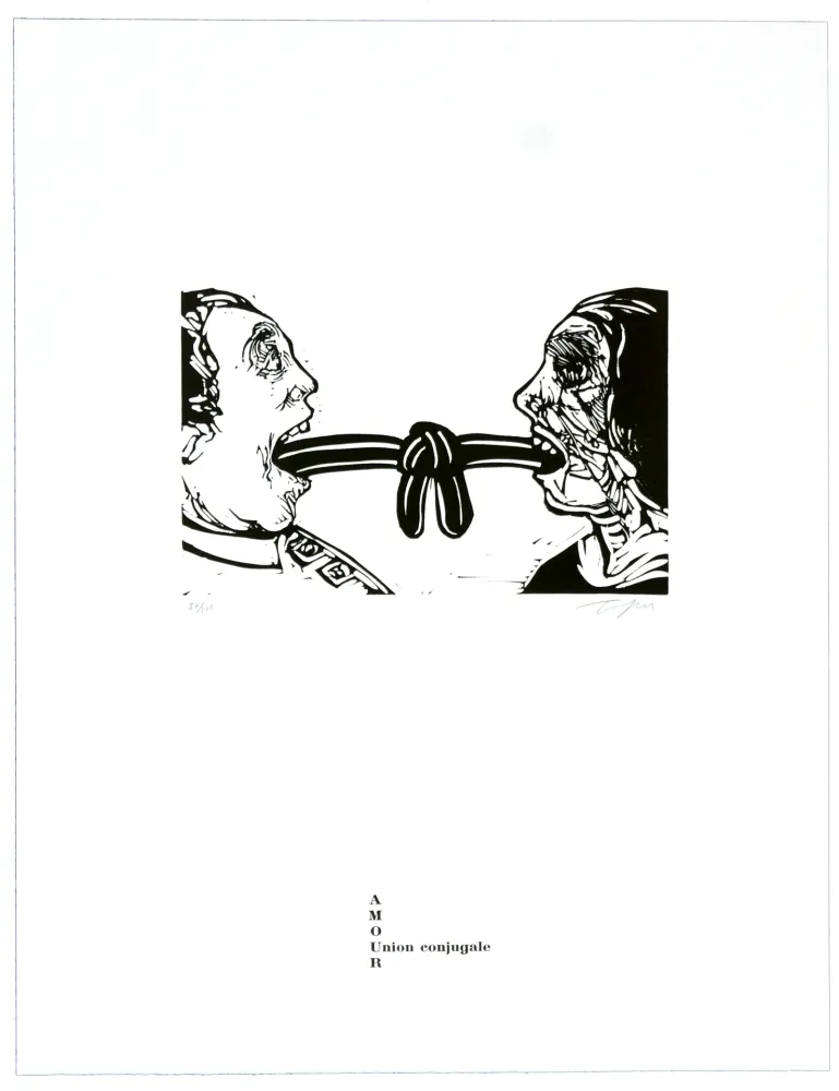 油毡版画 Topor - Union conjuguale