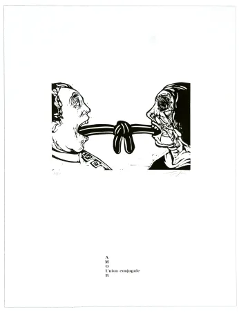油毡版画 Topor - Union conjuguale