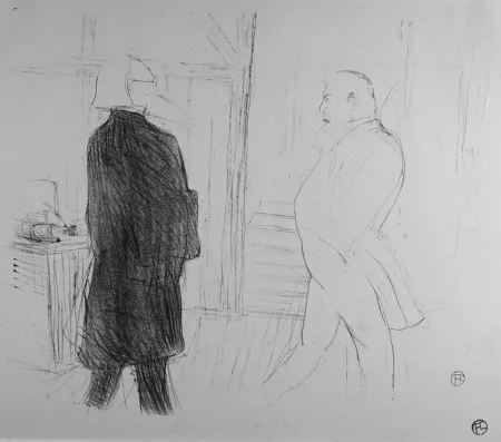 石版画 Toulouse-Lautrec - Antoine et Gémier, dans une Faillite