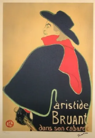 石版画 Toulouse-Lautrec - Aristide Bruant