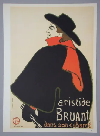 照相凹版 Toulouse-Lautrec - Aristide Bruant - Dans son Cabaret