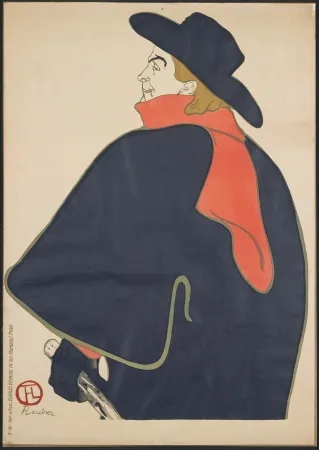 石版画 Toulouse-Lautrec - Aristide Bruant dans son cabaret