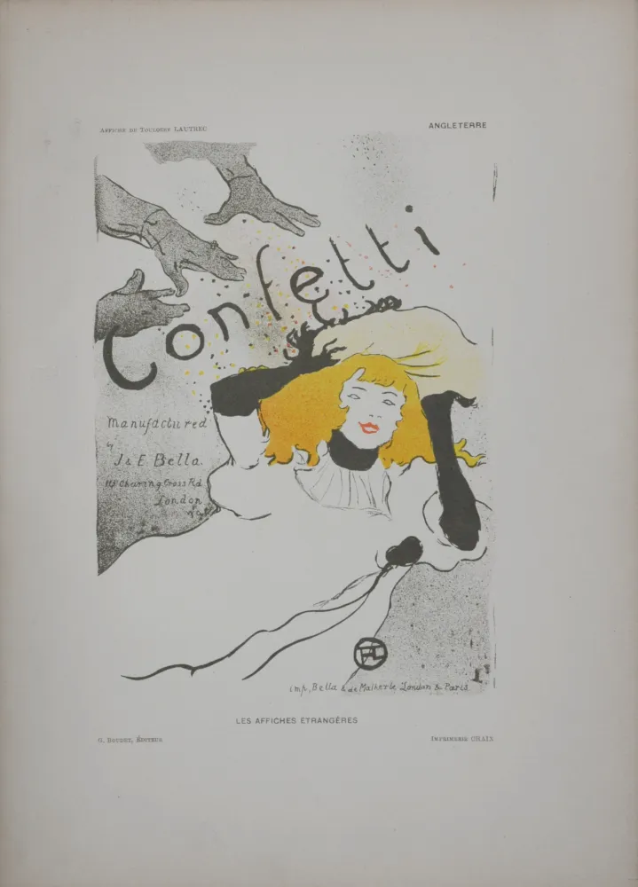 石版画 Toulouse-Lautrec - Confetti, 1897