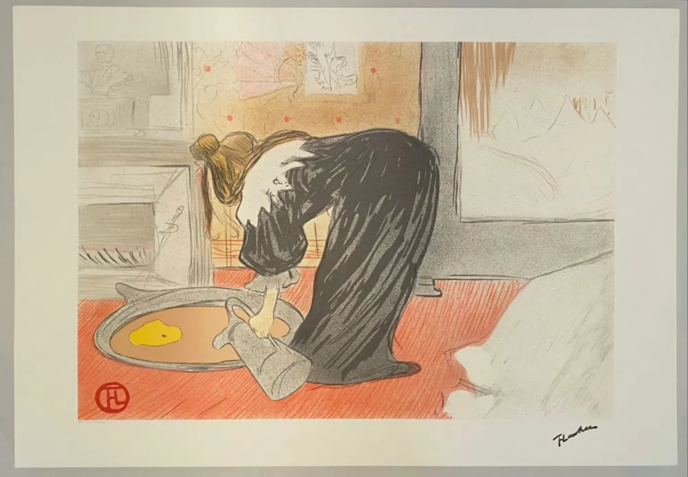 石版画 Toulouse-Lautrec - Elles, femme au tub