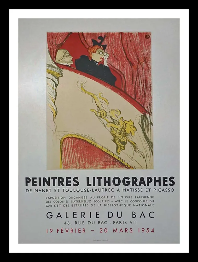 石版画 Toulouse-Lautrec - Galerie du Bac, Peintres lithographes de Manet et Toulouse Lautrec à Matisse & Picasso