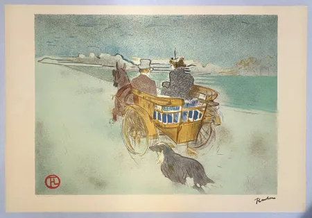 石版画 Toulouse-Lautrec - La charette anglaise