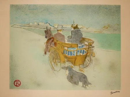 石版画 Toulouse-Lautrec - La charette anglaise