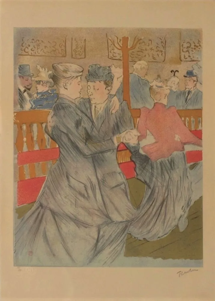 石版画 Toulouse-Lautrec - La danse au Moulin Rouge