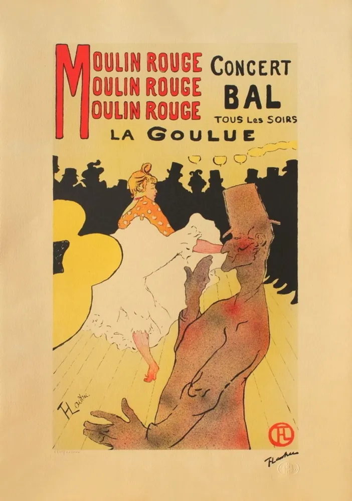 石版画 Toulouse-Lautrec - LA GOULUE AU MOULIN-ROUGE II