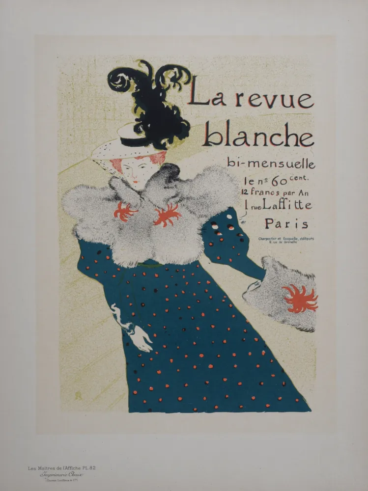 石版画 Toulouse-Lautrec - La Revue Blanche, Les Maitres de L'Affiche,1897