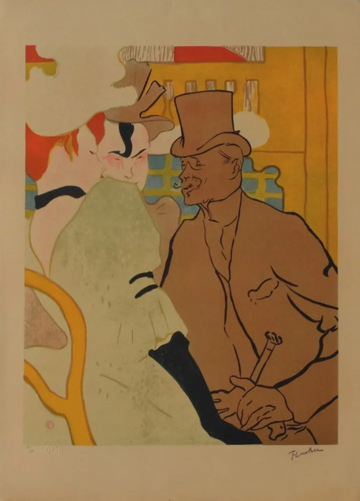 石版画 Toulouse-Lautrec - L'Anglais au Moulin Rouge 