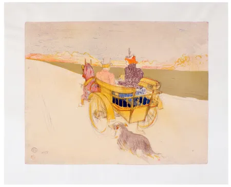 石版画 Toulouse-Lautrec - Partie de campagne