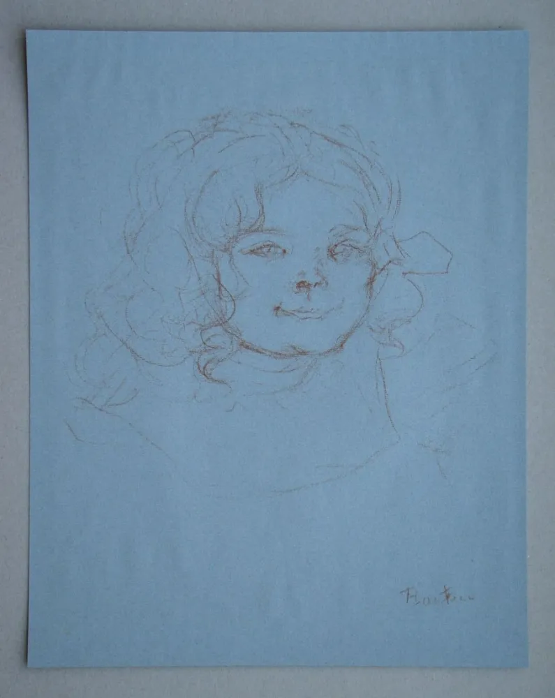胶版印刷 Toulouse-Lautrec - Portrait d'une jeune fille