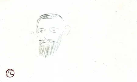 无技术 Toulouse-Lautrec - Procès Arton — Tête de monsieur Jacques Saint-Cère