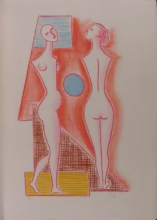 石版画 Tozzi - SENZA TITOLO