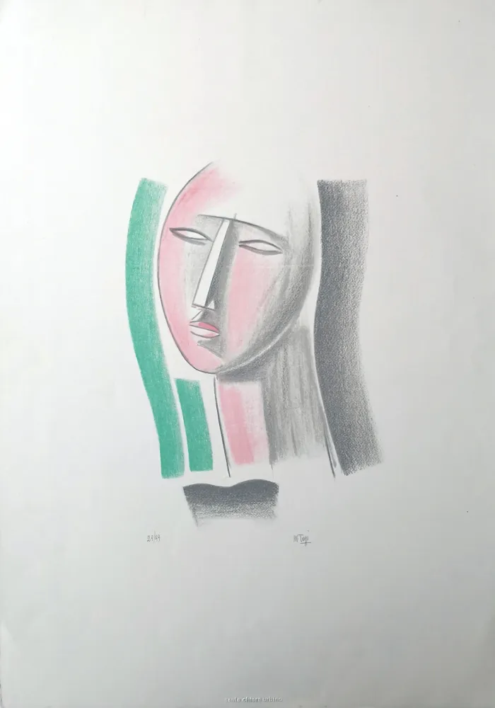 石版画 Tozzi - Volto