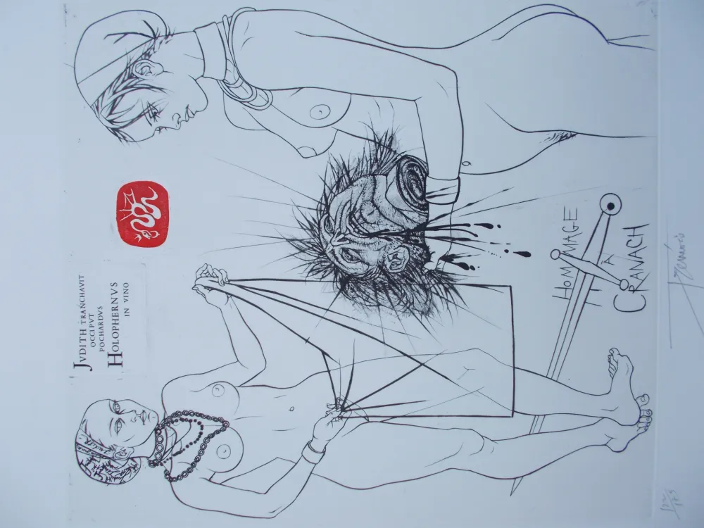 版画 Trémois - Hommage à Cranach