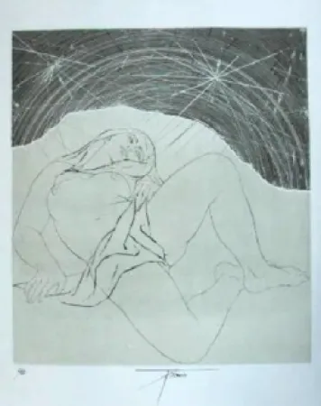 版画 Trémois - Nu