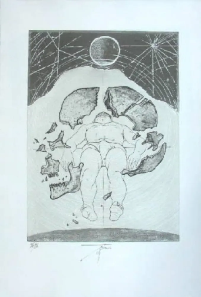 版画 Trémois - Nu masculin